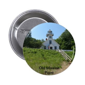 Old Mission Point Lighthouse Button
