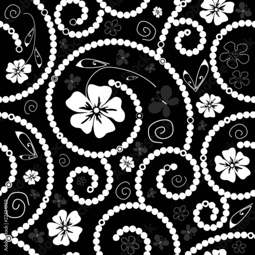 Black and white seamless pattern