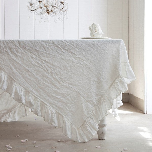 Linen Ruffle Tablecloth from Rachel Ashwell Shabby Chic
