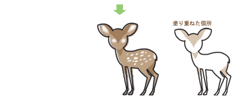 上奈良 鹿 イラスト 簡単 スーパーイラストコレクション