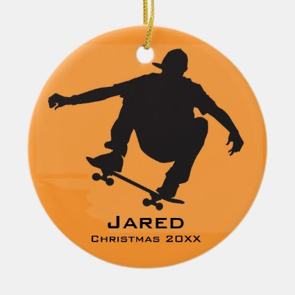 Personalized Skateboarding Ornament