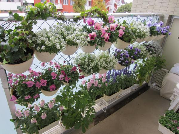 窓から見えるガーデニング １００均商品をリメイク フラワースタンド完成