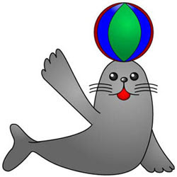 あざらし動物カットイラスト フリー素材a14