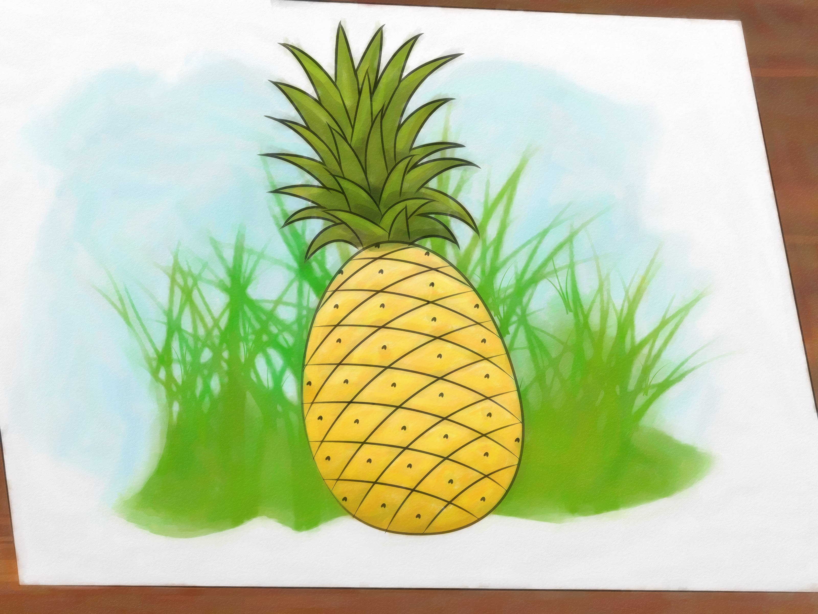 how construction face draw to Ananas: Passaggi (Illustrato) 9 Disegnare Come un