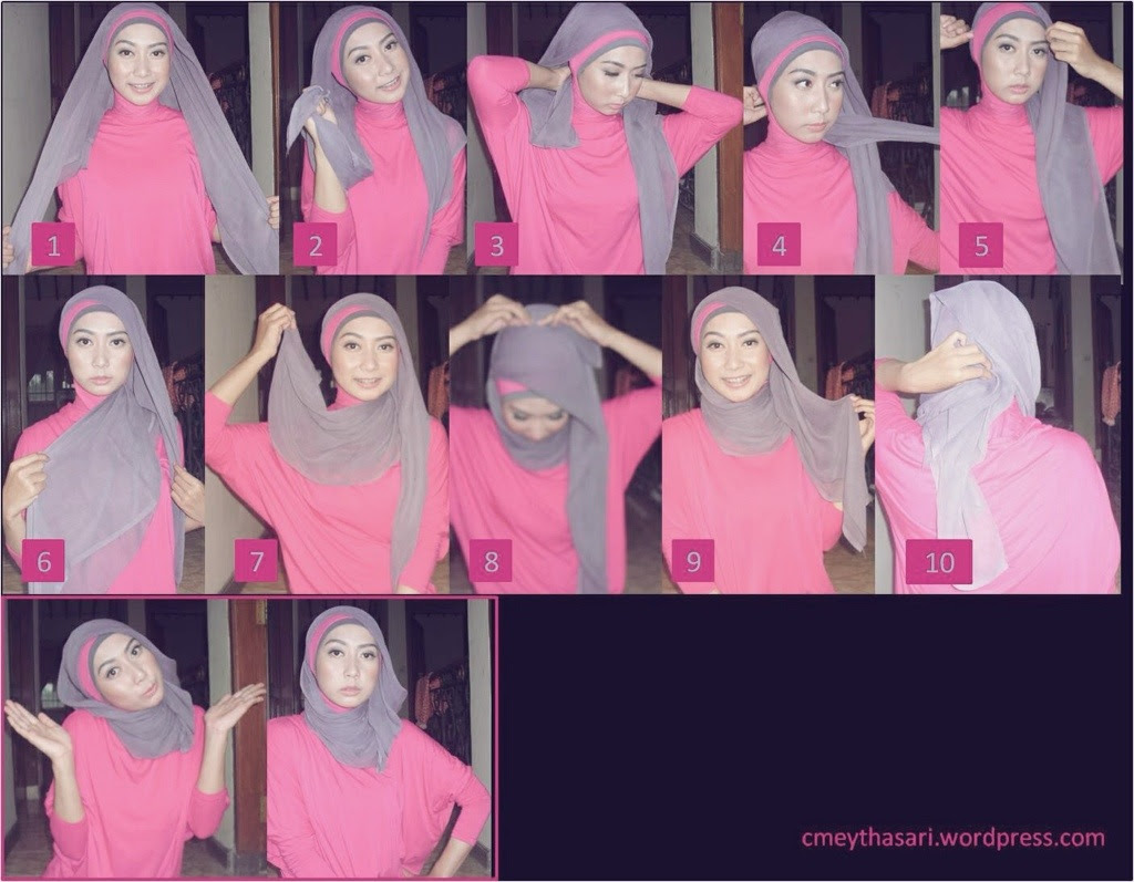 Tutorial Hijab Segi Empat Ala Zaskia Mecca Tutorial Hijab Paling