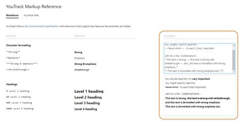 markdown syntax  youtrack incloud