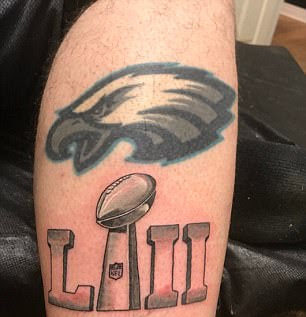 Eagles fan has tattoo of Philly Special Play Super Bowl 
