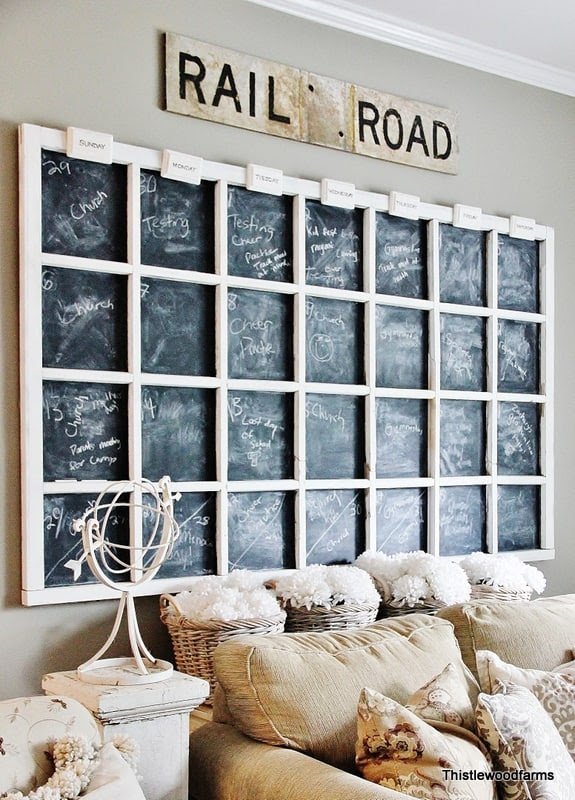 chalkboard from old window