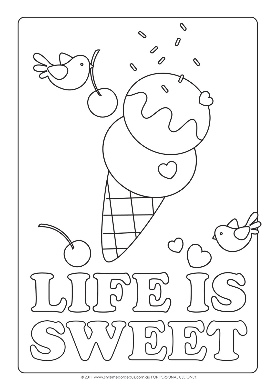 Download Ice Cream Line Drawing at GetDrawings | Free download