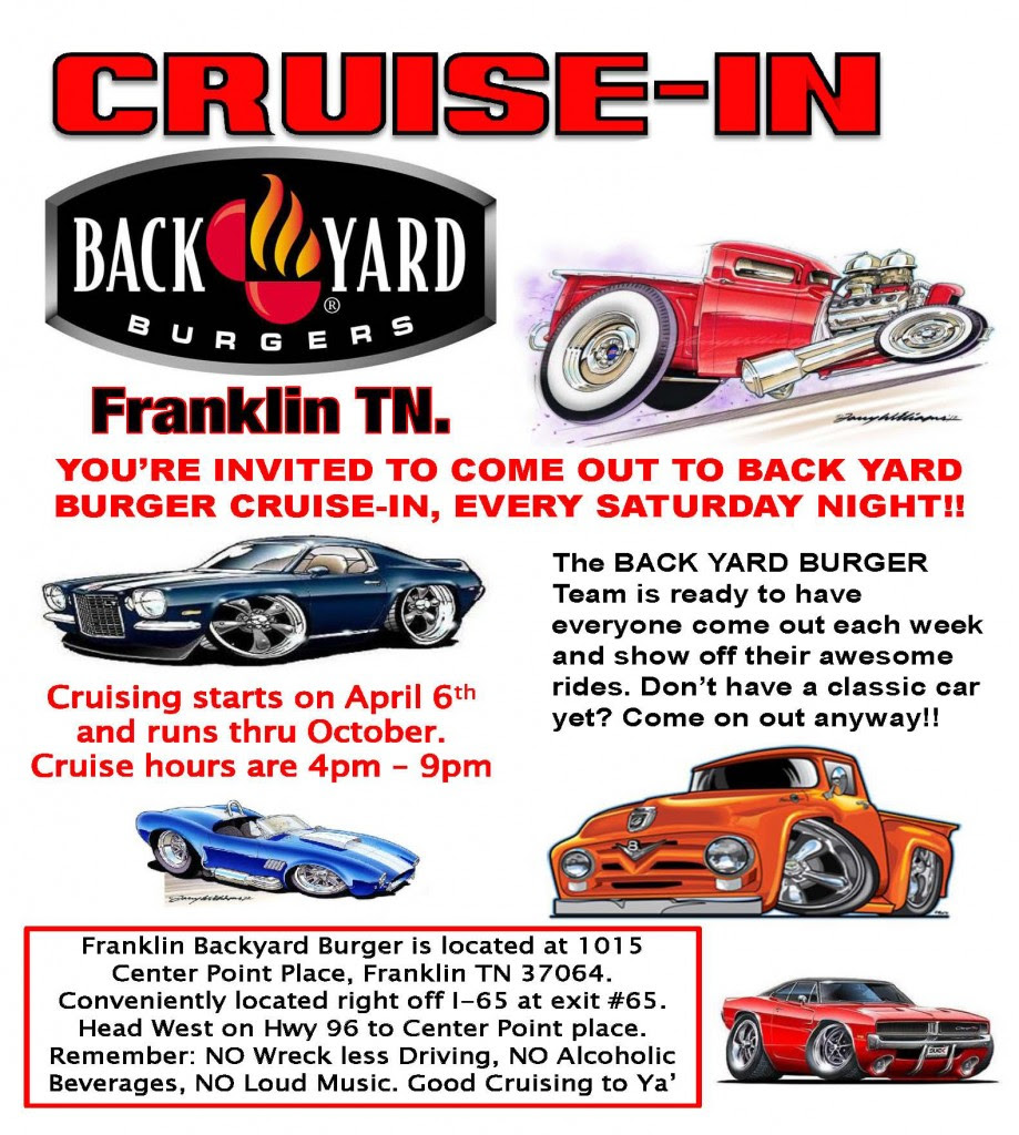 Franklin Tn Backyard Burger Saturday Cruise In