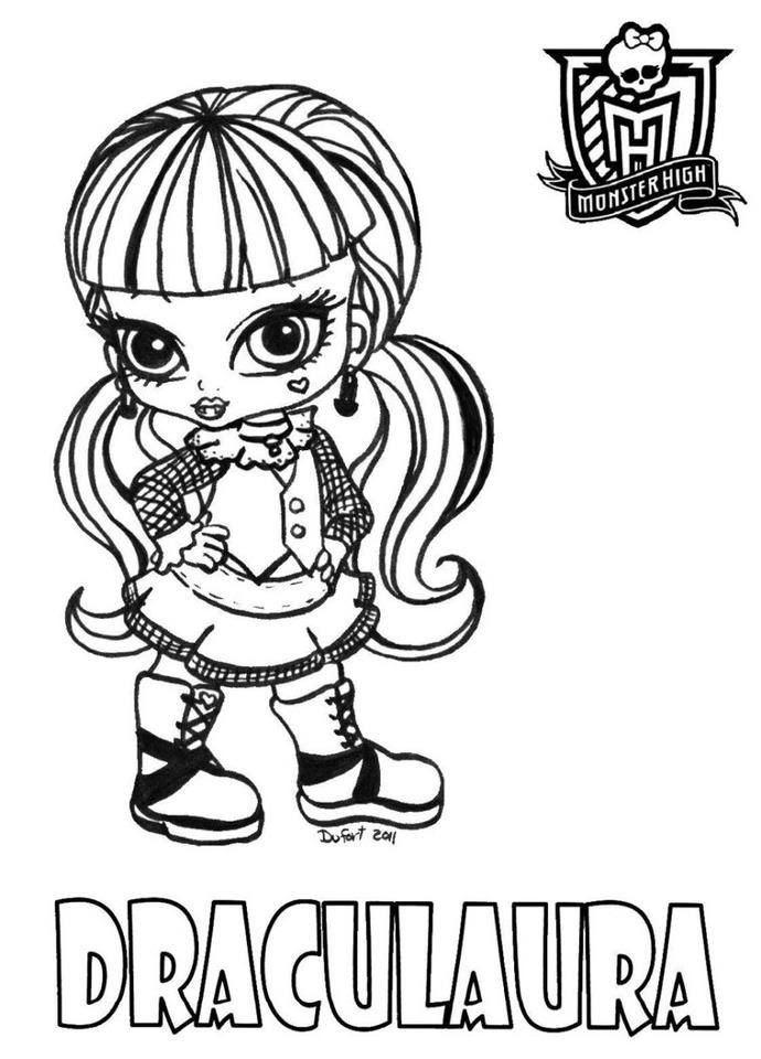 Free Monster High Coloring Pages Draculaura, Download Free ...