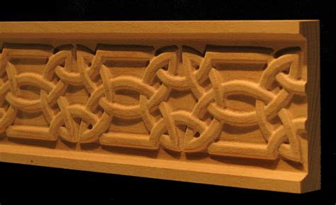 carved wood frieze celtic knot  carved celtic gothic