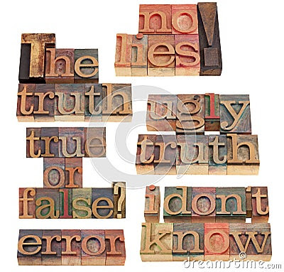 Truth And Lies Word Collage Truth And Lies Word Collage