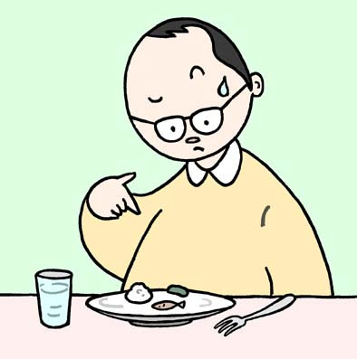 モノクロイラスト カット クリップアート素材 カロリー制限 食事制限 生活習慣病予防 成人病予防