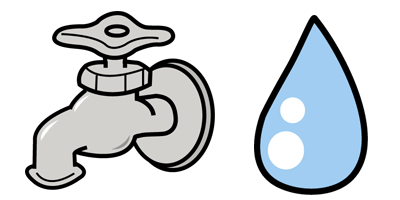 水道の蛇口 水滴のイラストを追加 タイガー ブルドッグ 虎ブル Hp Dtp編