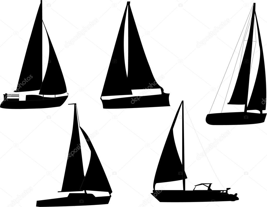 Sailboat Silhouette Clip Art
