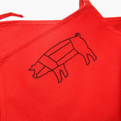 Other White Meat Apron - Red