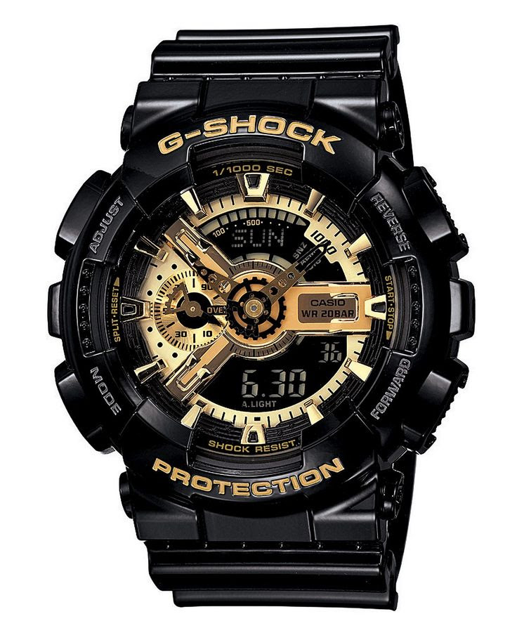 Shock Watch, Men's Analog Digital Black Resin Strap GA110GB-1A - All ...