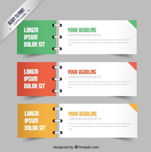 Banners-in-notebook-style