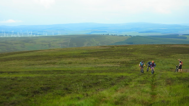 East Lothian Mountainbiking group up the Lammermuirs