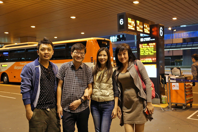 Dennis, Adrian, Irene and I at Narita Airport