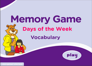 Days of the Week ESL Vocabulary Game