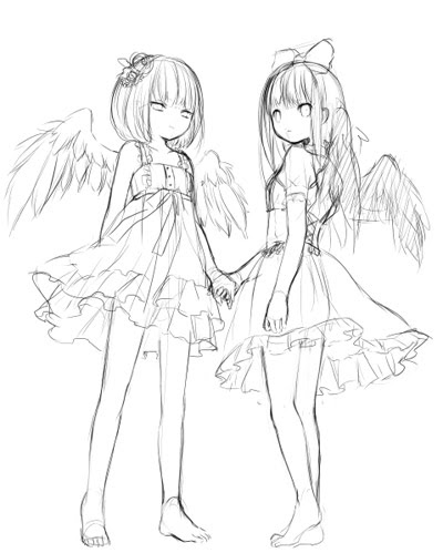 ラフ 線画のペン設定 Saiイラストメイキング