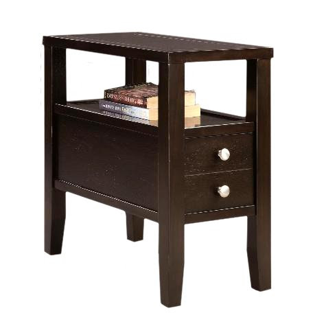 Cheap Cappuccino Espresso Finish Wood Bed Side End Table ...