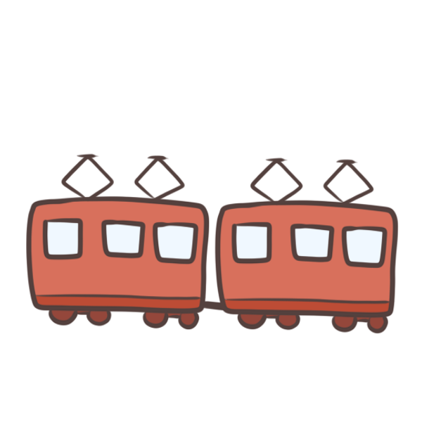 電車のイラスト かわいいフリー素材が無料のイラストレイン