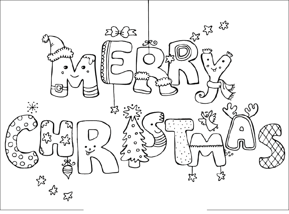 Merry christmas coloring pages to download and print for free