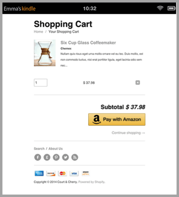 Shopping cart example of SEO campaign