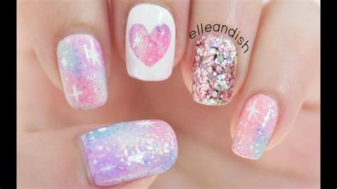 pink galaxy nails youtube