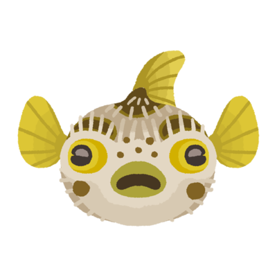 ハリセンボン 魚 背景なしの無料素材 イラスト沖縄 おきなわ