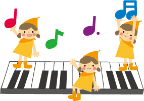 音符と子どものイラスト 無料イラスト フリー素材 ３