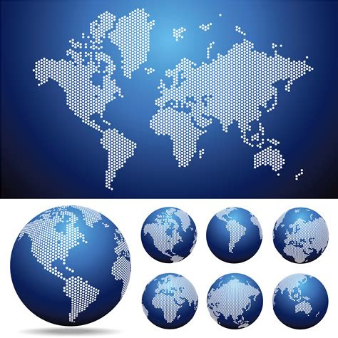 globe earth map vector design illustration template