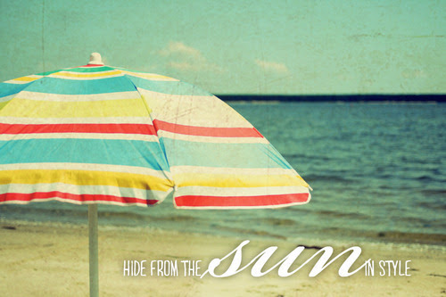 Summer beach umbrellas