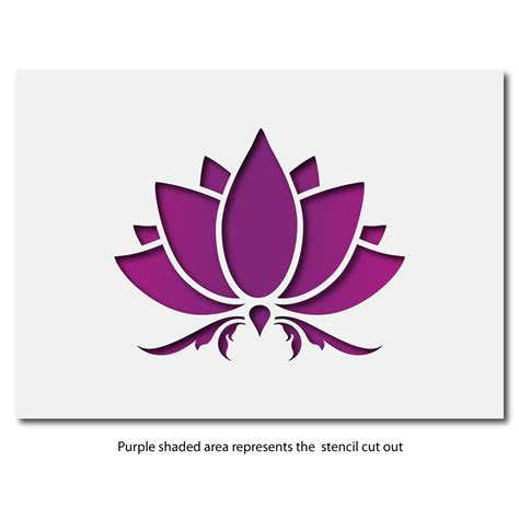  lotus flower stencil craft template craftstar