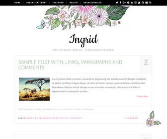 Ingrid Blogger Template