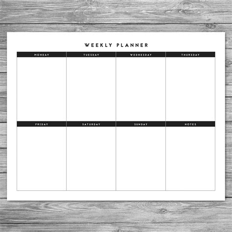 1 download, editing & printing instructions: printable landscape minimalist weekly planner weekly etsy weekly
