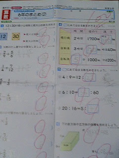 小学６年生算数１００点 向田塾