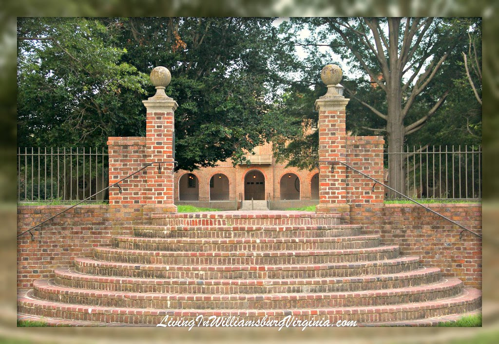 Sunken Garden Stairs to Wren Building, W&M