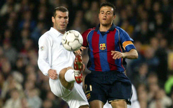 Zinedine Zidane, Luis Enrique, Barcelona, Real Madrid, 2002 (Getty Images)