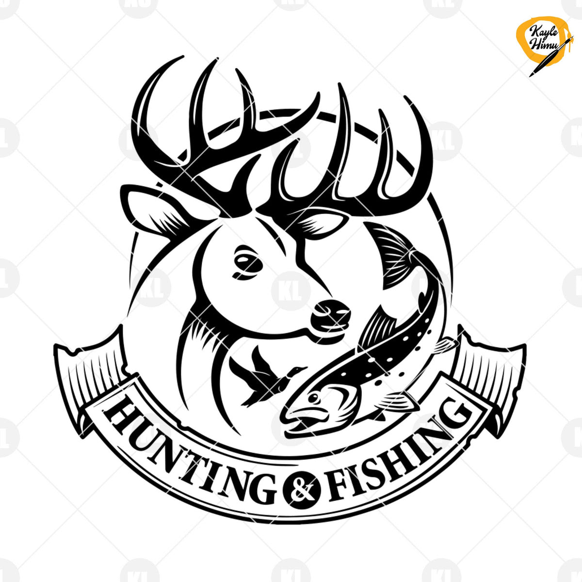 Download Hunting And Fishing Digital Cut Files Svg, Dxf, Eps, Png ...