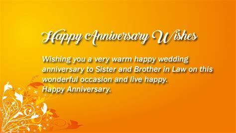 Happy Anniversary to Sister and Brother in law   Wishes4Lover