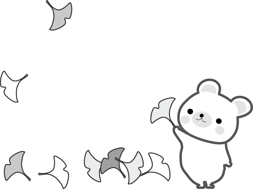 落ち葉 紅葉 イチョウ 銀杏の秋のイラスト 無料イラスト フリー素材