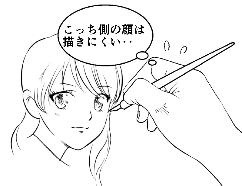 漫画テクニック 顔 の描き方 正面顔や苦手な 右向き顔 の簡単な描き方解説 Oyukihan S Blog 漫 パワー充電所