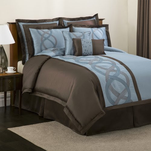 Chocolate Brown and Blue Bedding Ideas