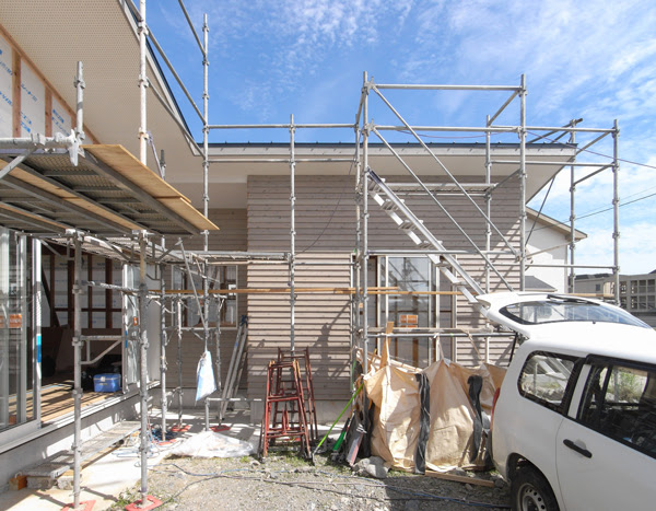 柳川の家 工事工程04 外壁杉板張 Nano Architects Story Board 福岡 建築設計事務所