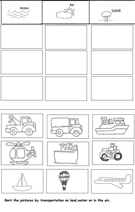 Learning will now be a mile a minute as kids in preschool identify the vehicles in this land . transportation unit worksheet for kindergarten crafts and worksheets
