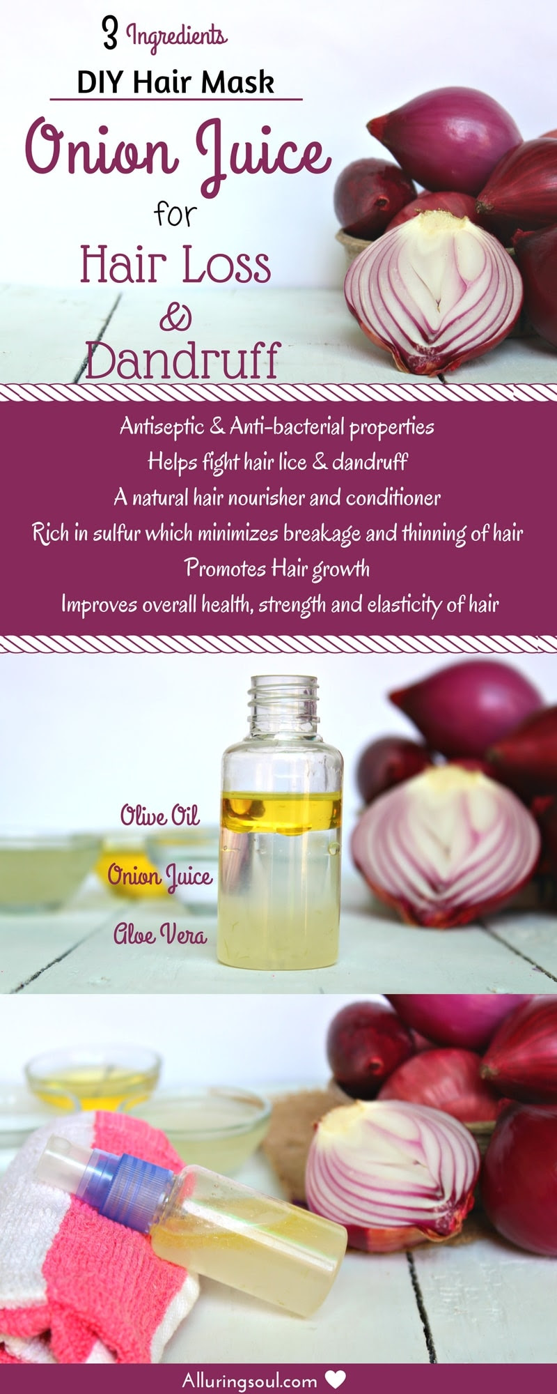 DIY Aloe Vera And Onion Juice For Hair Loss And Dandruff ...
